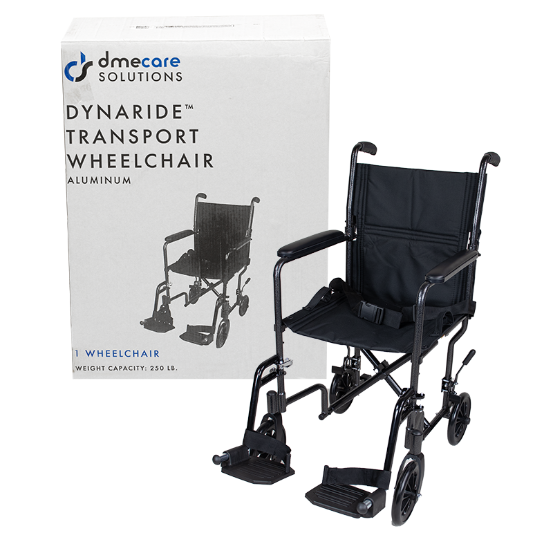 Dynarex DynaRide Transport Wheelchair Aluminum 17″