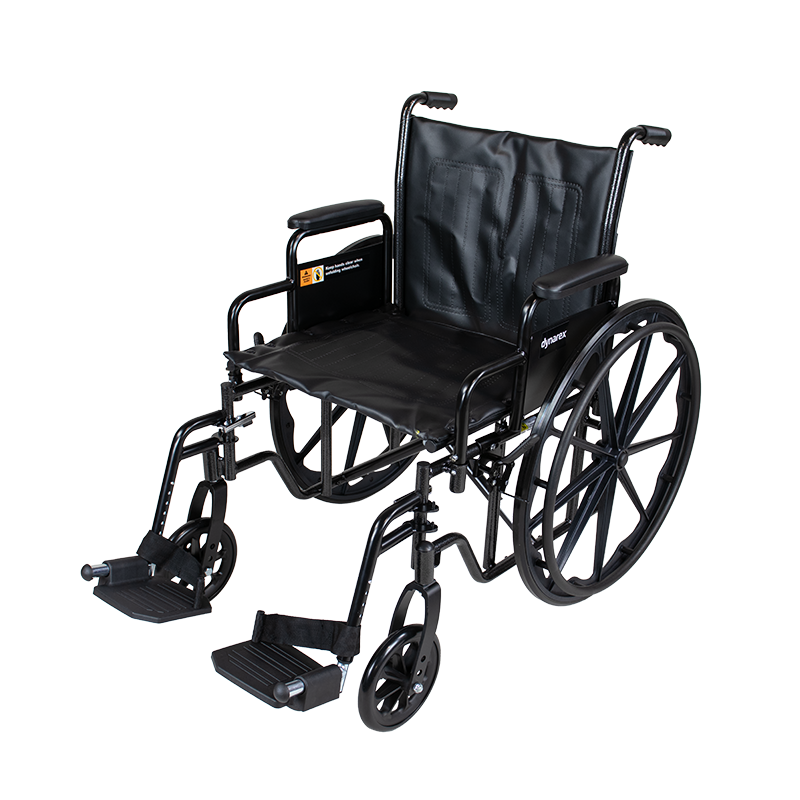 Dynarex DynaRide S2 Wheelchair – 20″ x 18″ w/Detach Full Arm FR