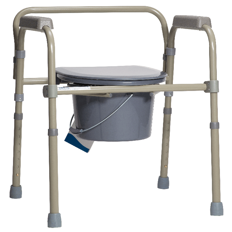 Dynarex Folding Bedside Commode – Bulk Packed