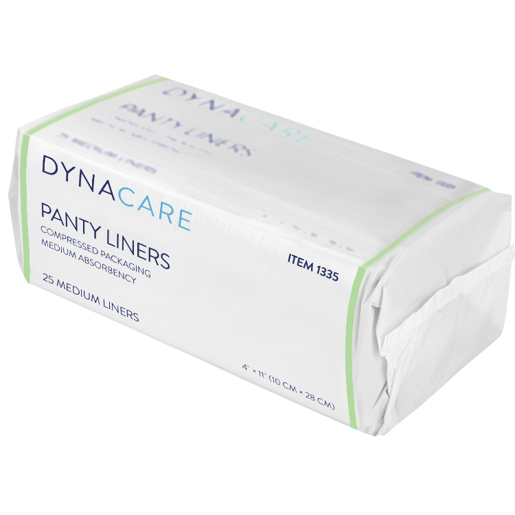 Dynarex Panty Liners, Sq End w/ Adhesive Tab