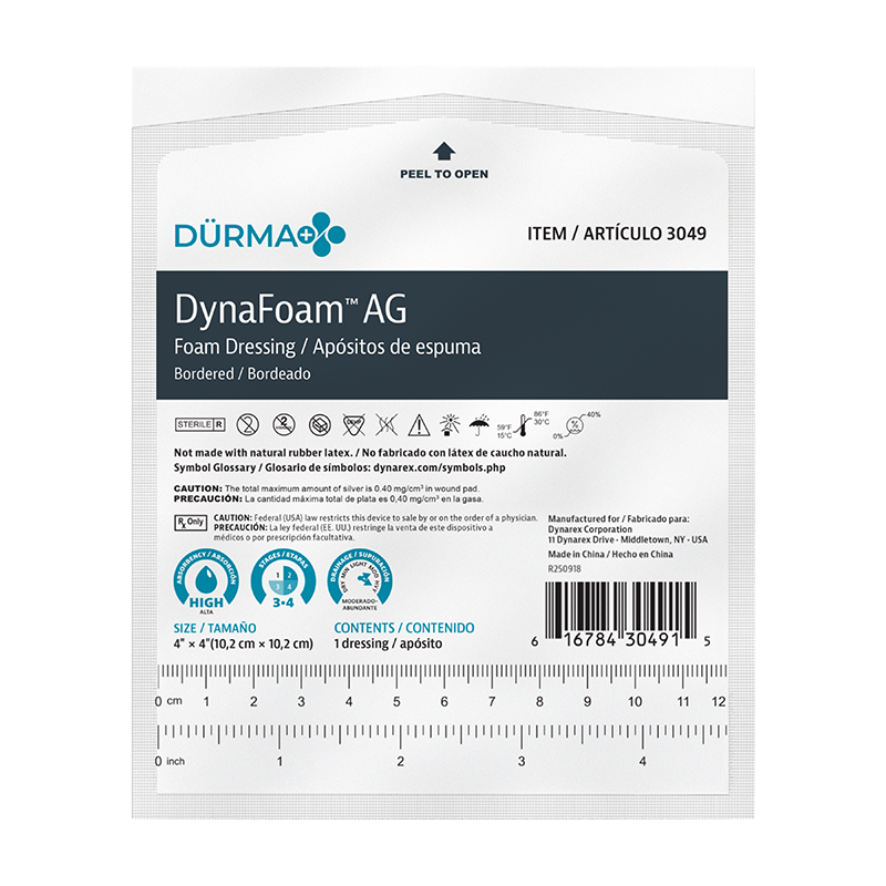 Dynarex DynaFoam AG – Bordered Foam Dressing