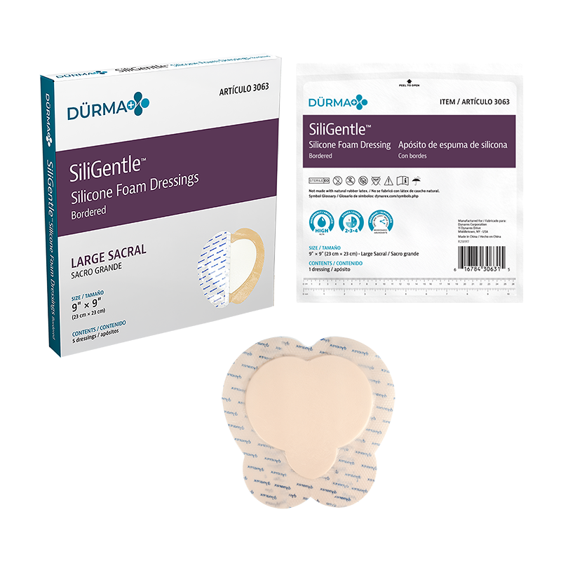 Dynarex SiliGentle – Silicone Bordered Foam Dressing