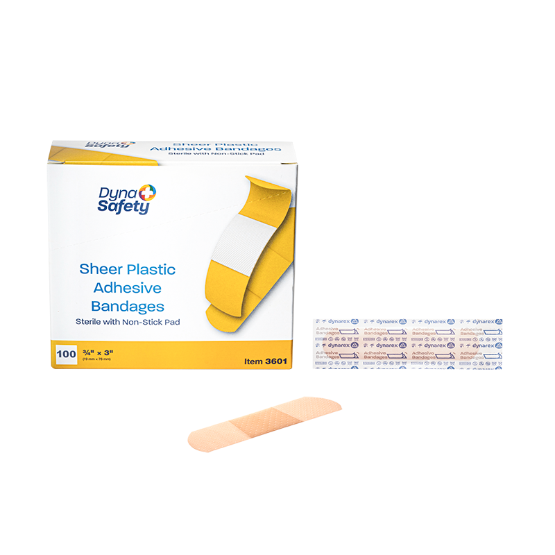 Dynarex Sheer Plastic Adhesive Bandages – Sterile