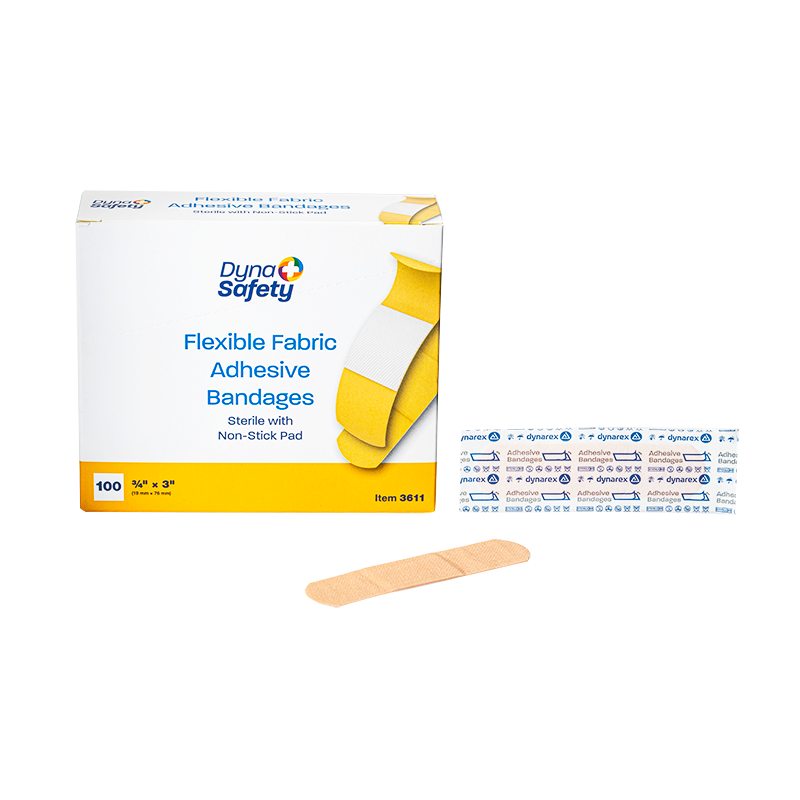 Dynarex Flexible Fabric Adhesive Bandages – Sterile