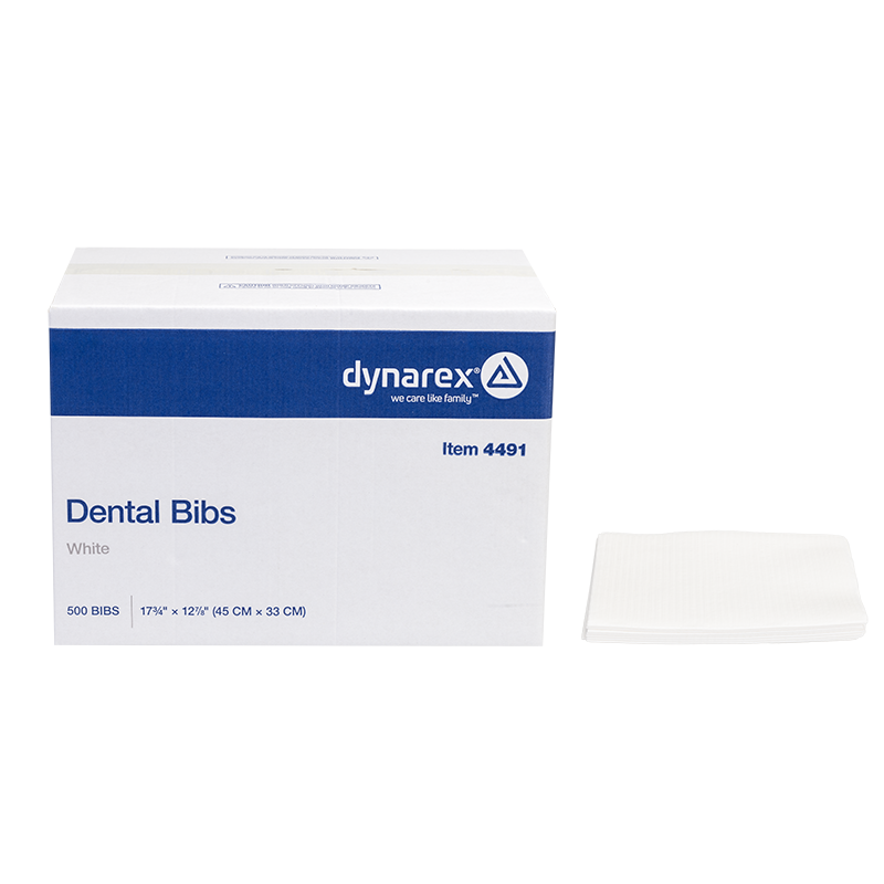 Dynarex Dental Bibs – White